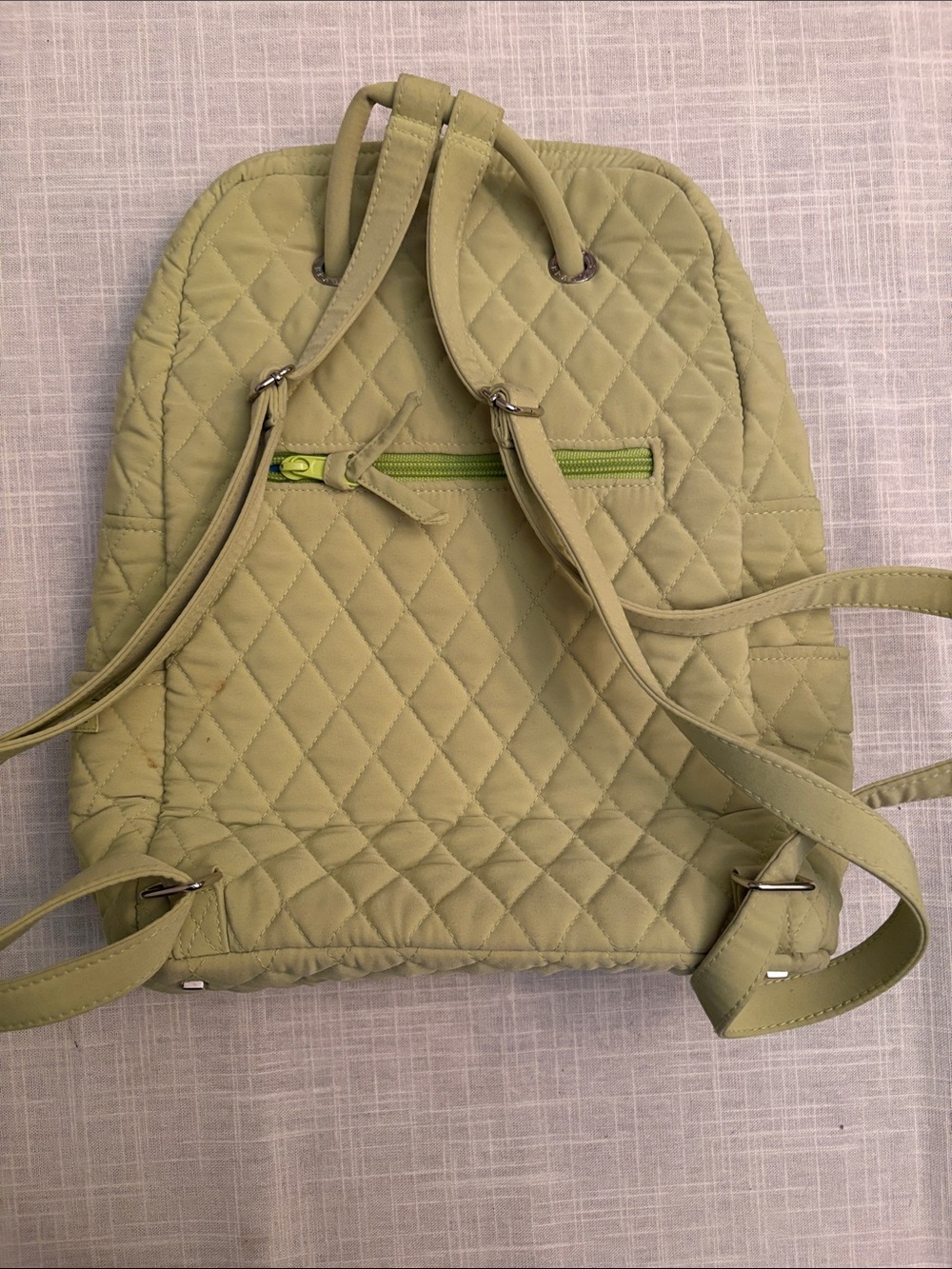 Vera Bradley Light Green Backpack - Women's Everyday Bag - Picture 2 of 4